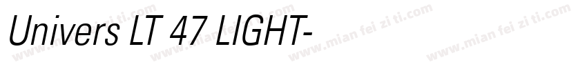 Univers LT 47 LIGHT字体转换